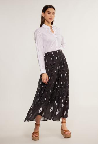 MONNARI Γυναικείες Midi φούστες με σχέδια Γυναικεία Midi φούστα Multi Black