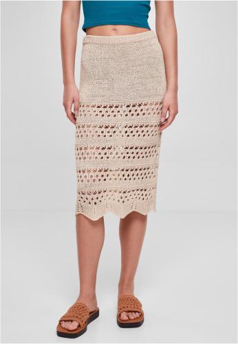 Women's 3/4 crochet knitted skirt made of soft grass