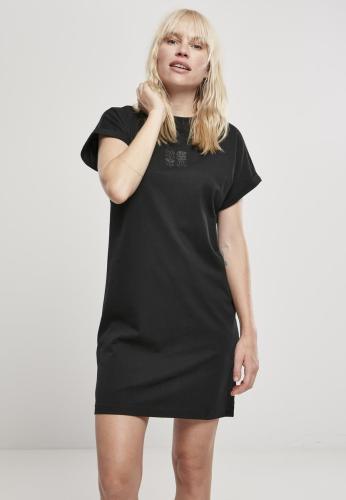 Women's T-shirt with print on the sleeves black/black