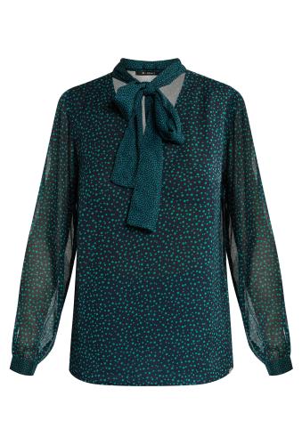 MONNARI Γυναικείες Μπλούζες Polka Dot Μπλούζα με Δέσιμο