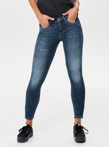 Μπλε Skinny Jeans με φερμουάρ στα πόδια ΜΟΝΟ - Γυναικεία