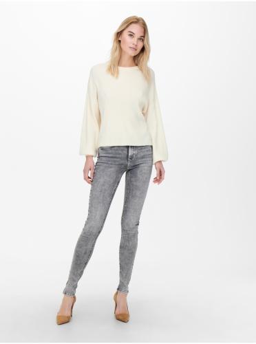 Grey Womens Skinny Fit Jeans ONLY - Γυναικεία
