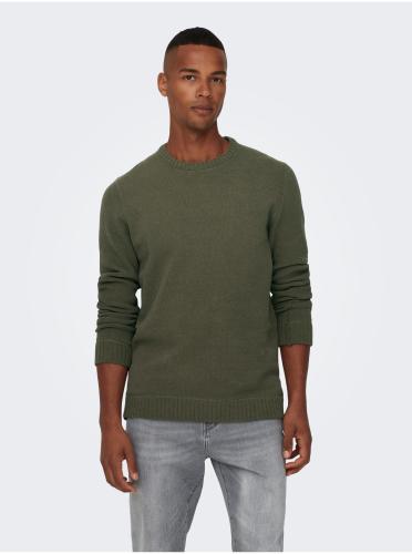 Khaki Mens Sweater ONLY & SONS Ese - Men