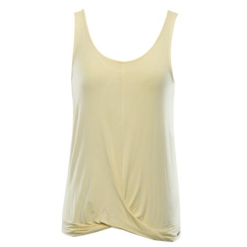 Γυναικεία βαμβακερή μπλούζα ρεζερβουάρ ALPINE PRO FILIPA 2 ώριμη κίτρινη παραλλαγή ps