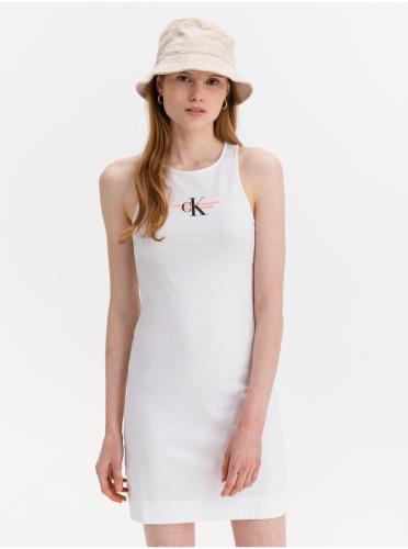 Λευκό Γυναικείο Φόρεμα Urban Logo Calvin Klein Jeans - Γυναικεία