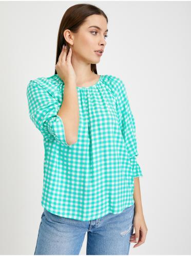 Μπλούζα Καρό Ανοιχτό Πράσινο ORSAY - Γυναικεία