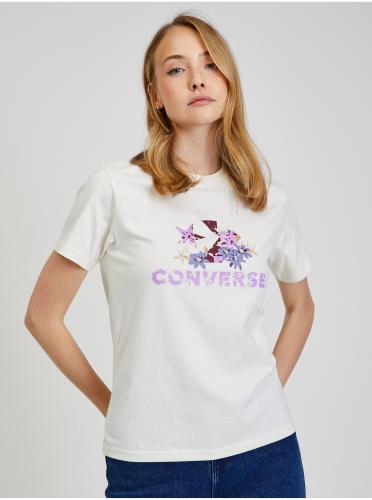 Κρεμ γυναικείο T-shirt Converse - Γυναικεία