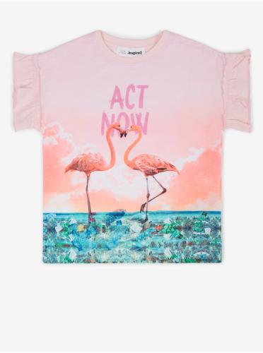 Ροζ T-Shirt Κοριτσιών Desigual Velez - Κορίτσια