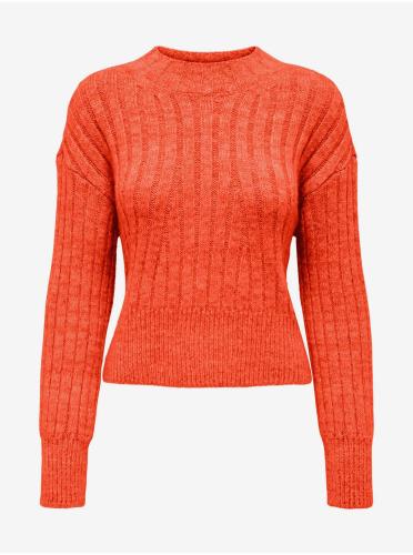 Orange women's sweater ONLY Agnes - Women