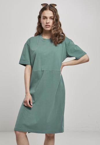 Ladies Organic Oversized Slit Tee Dress Paleleaf