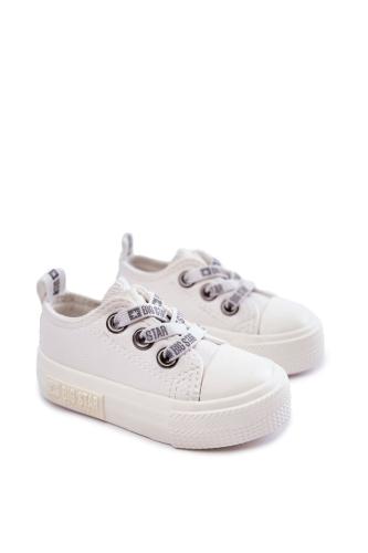 Παιδικά Δερμάτινα Sneakers BIG STAR KK374058 Λευκό