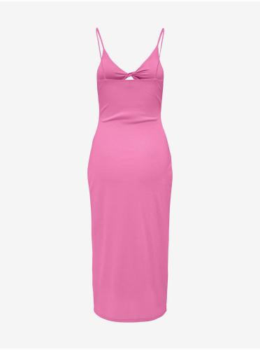 Ροζ Γυναικεία Θήκη Maxi-Φορέματα ΜΟΝΟ Debbie - Γυναικεία