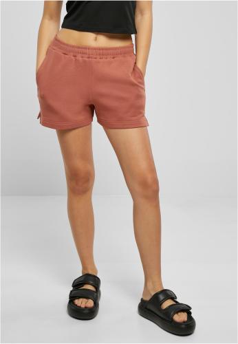 Women's organic terracotta terry shorts