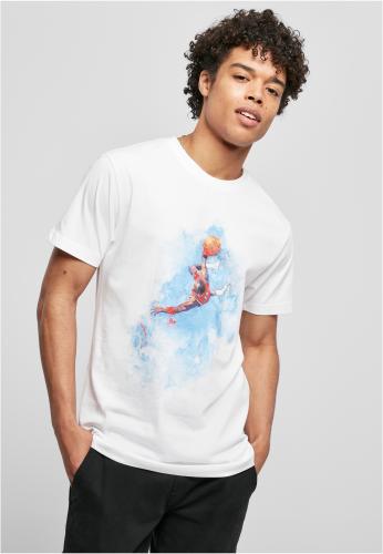 Basketball T-shirt with clouds white