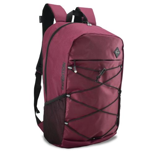 Semiline Unisex's Tourist Backpack A3033-3 Μαύρο/Κεράσι