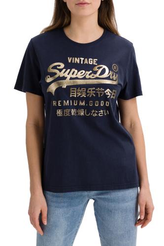 Superdry T-shirt Pg Μεταλλικό Μπλουζάκι Εισόδου - Γυναικεία