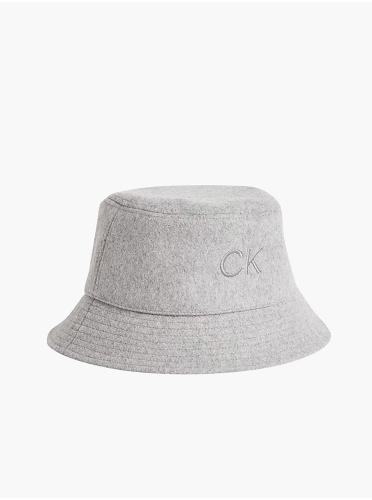 Ανοιχτό γκρι γυναικείο μάλλινο καπέλο Calvin Klein - Ladies