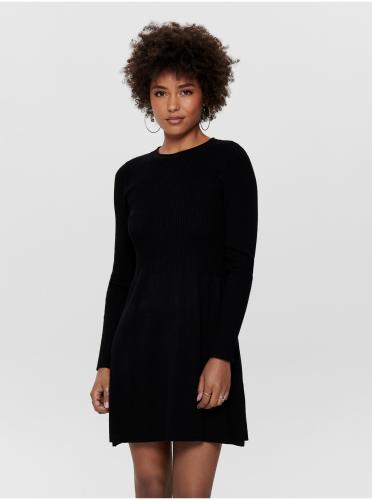 Μαύρο πουλόβερ φόρεμα ΜΟΝΟ Alma