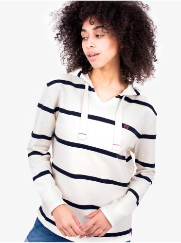 Blue and White Ladies Striped Hoodie Brakeburn - Γυναικεία