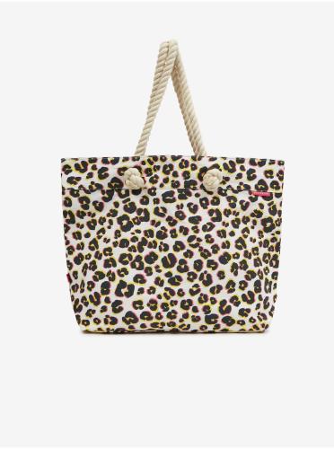 Κρέμα Patterned Beach Bag Brakeburn Leopard Spot Beach Bag - Γυναικεία