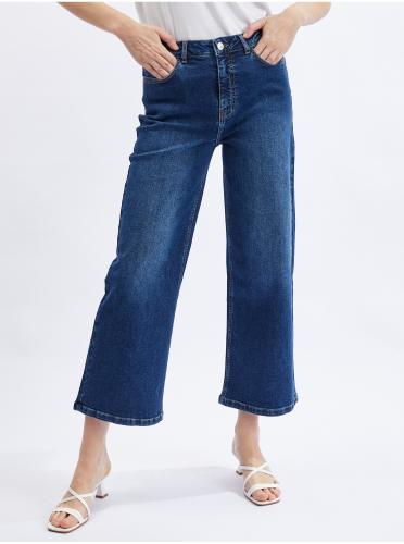 Orsay Σκούρο Μπλε Γυναίκες Cropped Flared Fit Jeans - Γυναικεία