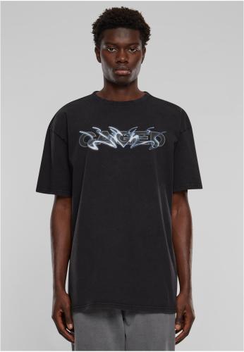 Men's Cagedchrome Acid Heavy Oversize T-Shirt - Black