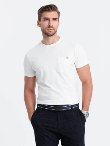 Ombre Men's knitted T-shirt with patch pocket