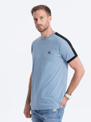 Ombre Men's cotton t-shirt with contrasting inserts