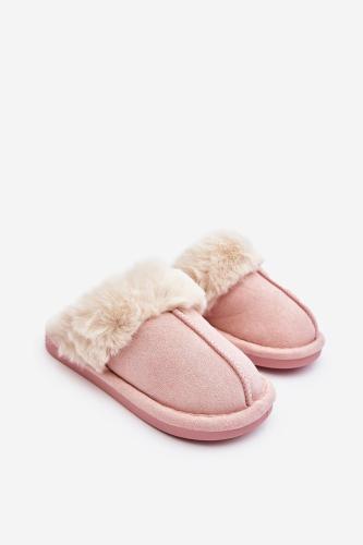 Pink Befana children's slippers with fur