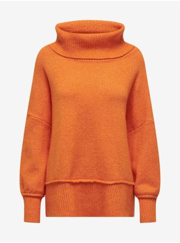 Orange women's oversize sweater ONLY Hazel - Women