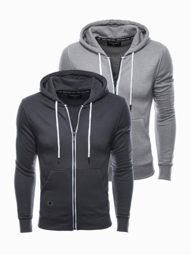 Ombre Clothing Men's zip-up sweatshirt - mix 2