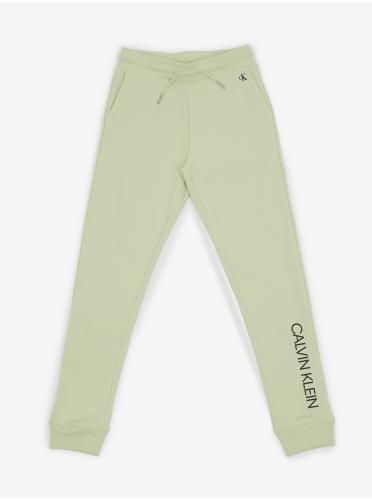Ανοιχτό πράσινο παντελόνι για κορίτσια Calvin Klein Jeans - Κορίτσια