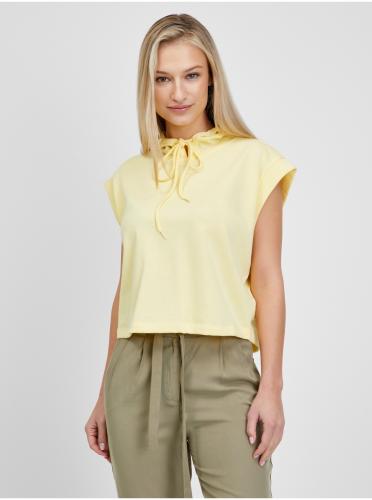Κίτρινο αμάνικο φούτερ με κουκούλα ONLY Miami - Γυναικεία