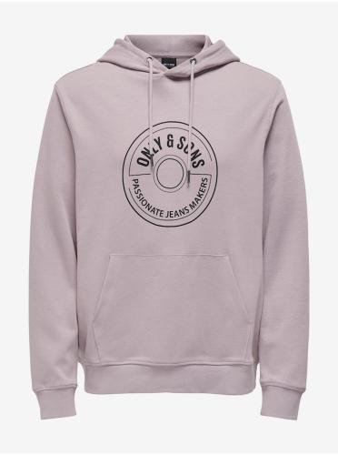 Light Purple Men's Hoodie ONLY & SONS Lamer - Men