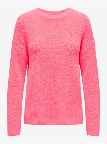 Pink women's basic sweater ONLY Bella - Women