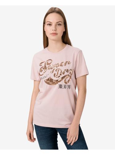 Script T-shirt με πούλιες SuperDry - Γυναικεία