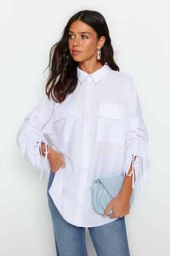 Trendyol Shirt - Λευκό - Χαλαρή εφαρμογή