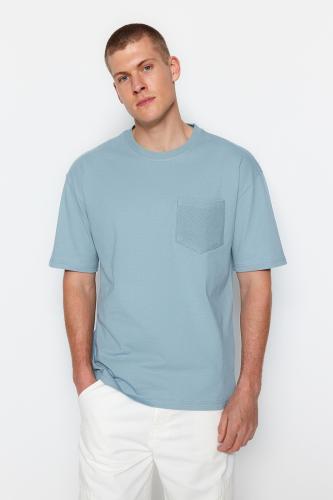 Trendyol T-Shirt - Μπλε - Χαλαρή εφαρμογή