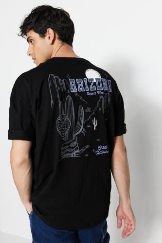 Trendyol T-Shirt - Μαύρο - Oversize