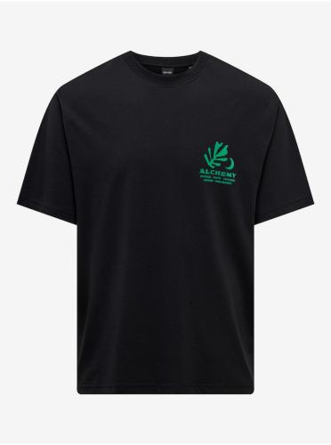 Men's Black T-Shirt ONLY & SONS Lucian - Men