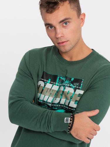 Ombre Men's printed over-the-head sweatshirt - green