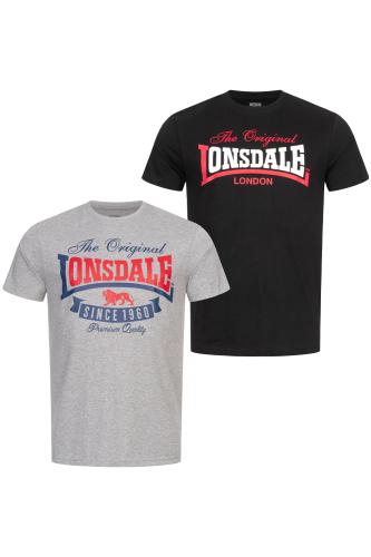 Ανδρικό μπλουζάκι Lonsdale Double Pack