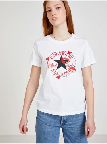 Converse Valentine's Day Λευκό Γυναικείο T-Shirt - Γυναικεία