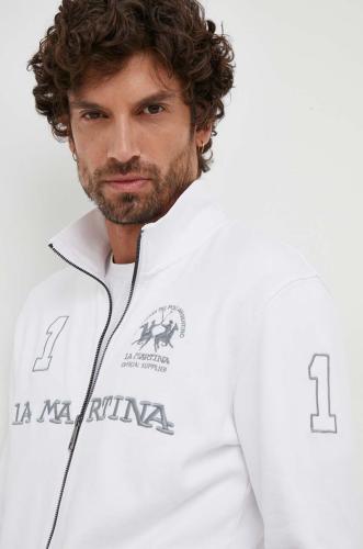 Βαμβακερή μπλούζα La Martina χρώμα: άσπρο