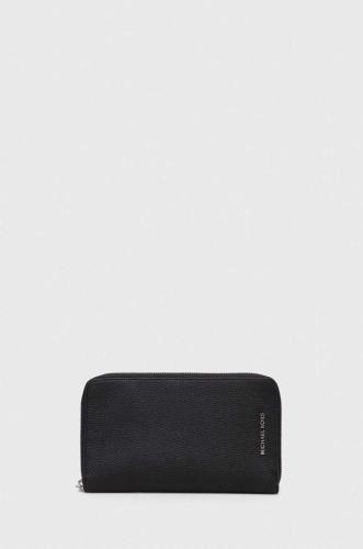 Δερμάτινο πορτοφόλι MICHAEL Michael Kors γυναικεία, χρώμα: μαύρο