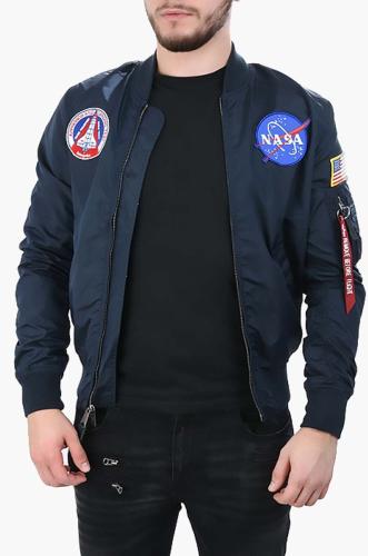 Αναστρέψιμο μπουφάν bomber Alpha Industries MA-1 TT NASA Reviersible II ανδρικό, χρώμα: ναυτικό μπλε