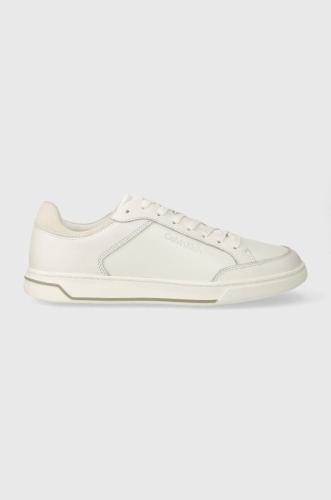 Δερμάτινα αθλητικά παπούτσια Calvin Klein LOW TOP LACE UP LTH χρώμα: άσπρο, HM0HM01455