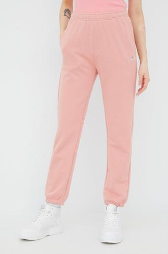 Παντελόνι φόρμας Champion γυναικεία, χρώμα: ροζ
