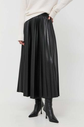 Φούστα BOSS χρώμα: μαύρο