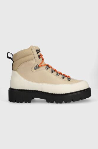 Δερμάτινα παπούτσια Tommy Jeans TJM BOOT HIKER χρώμα: μπεζ, EM0EM01252